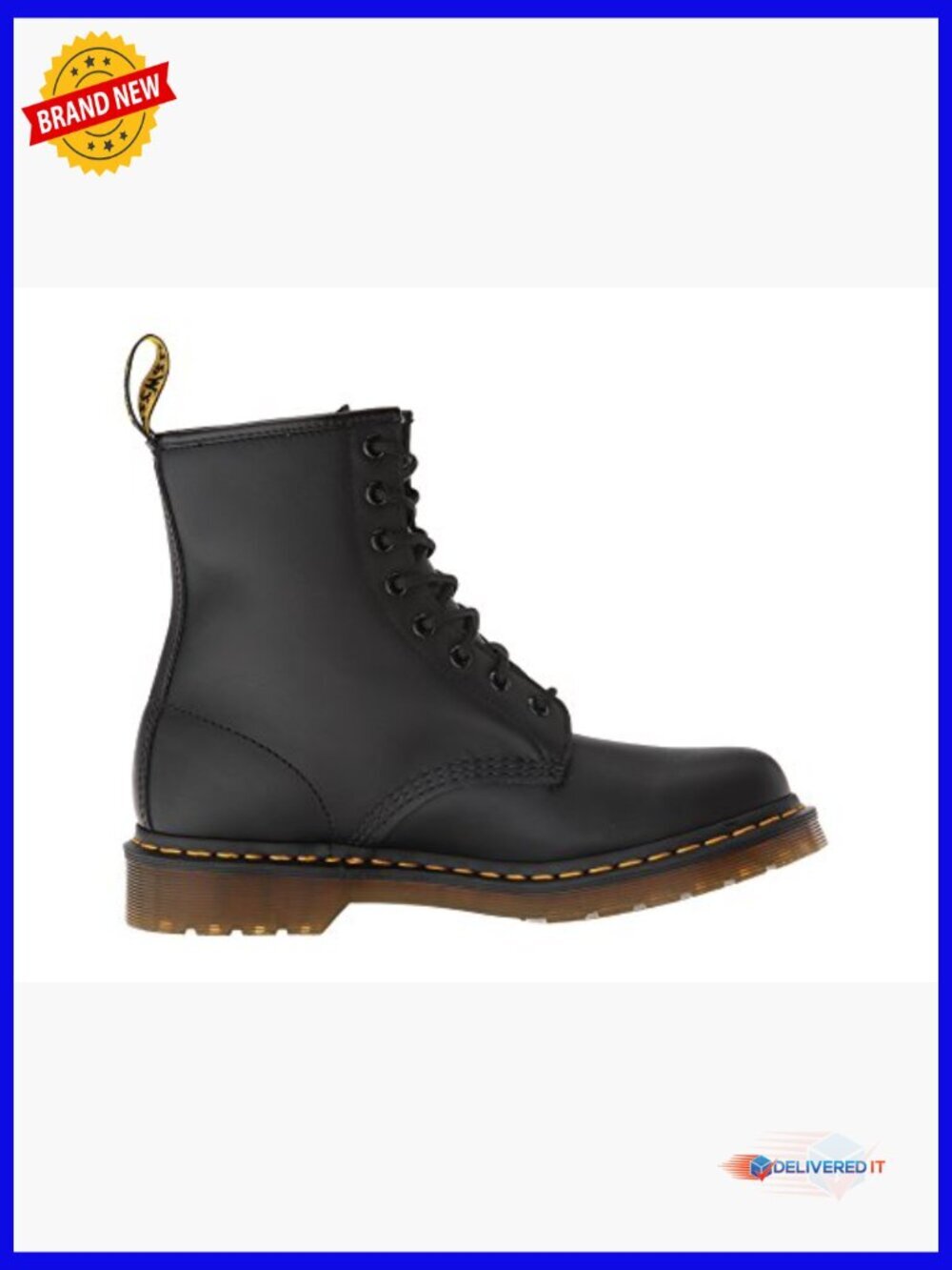 Fashion Boot Ankle Bootie Lace-Up Embroidered Doc Style Leather - Picture 4 of 4